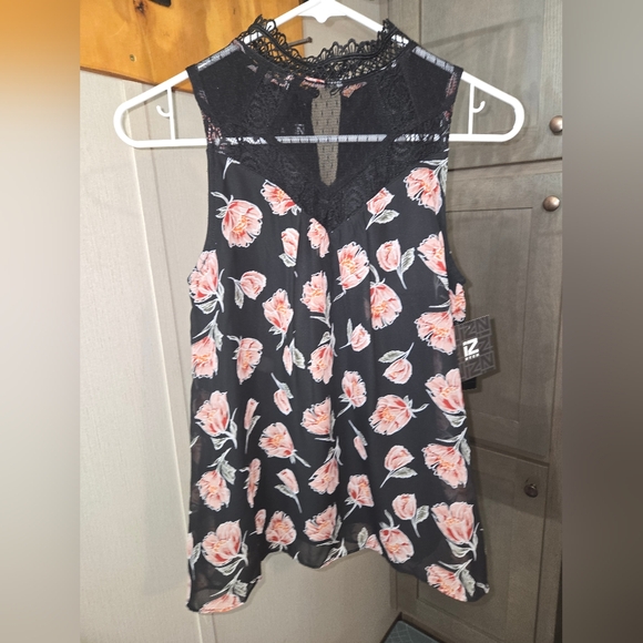 Iz Byer Tops - (NWT ) IZ BYER Victorian Lace Rose Blouse